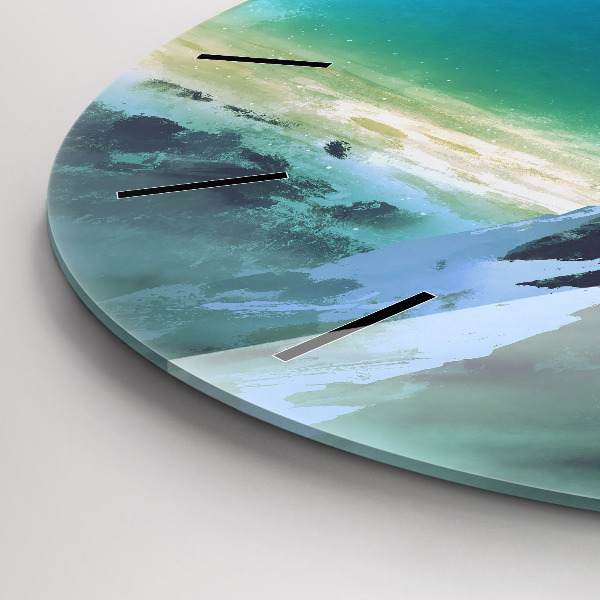 Reloj de cristal redondo Hombre en la luna