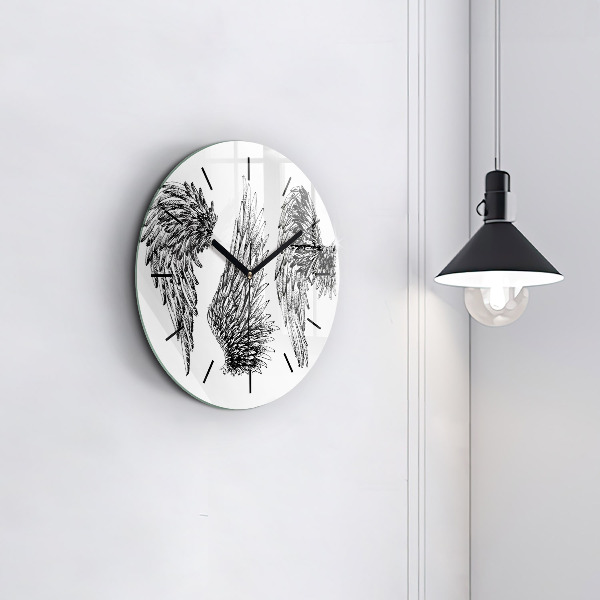 Reloj de pared redondo Alas de ángel