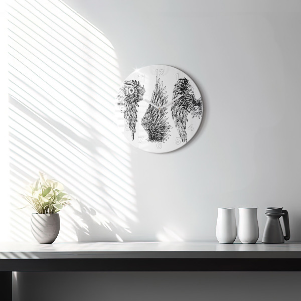 Reloj de pared redondo Alas de ángel