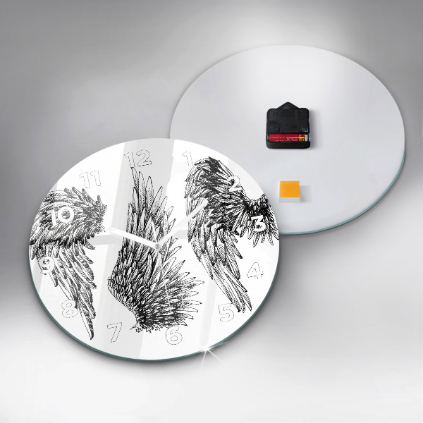 Reloj de pared redondo Alas de ángel