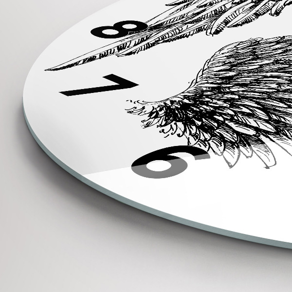 Reloj de pared redondo Alas de ángel