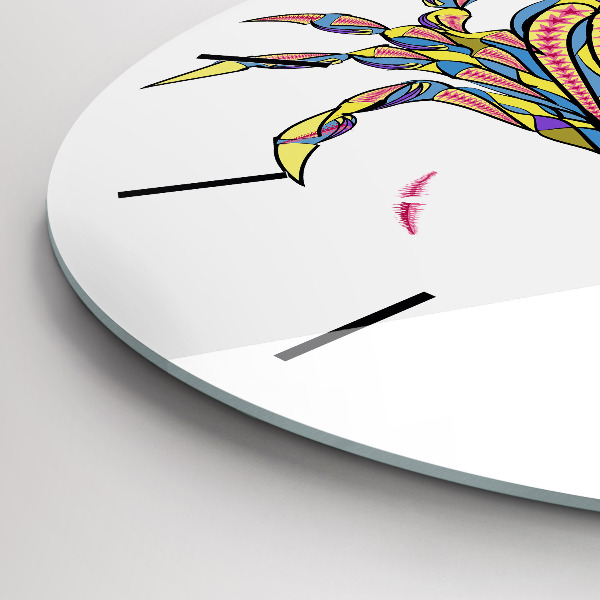 Reloj de cristal redondo Cangrejo étnico