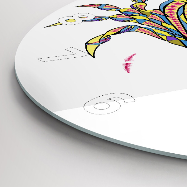 Reloj de cristal redondo Cangrejo étnico