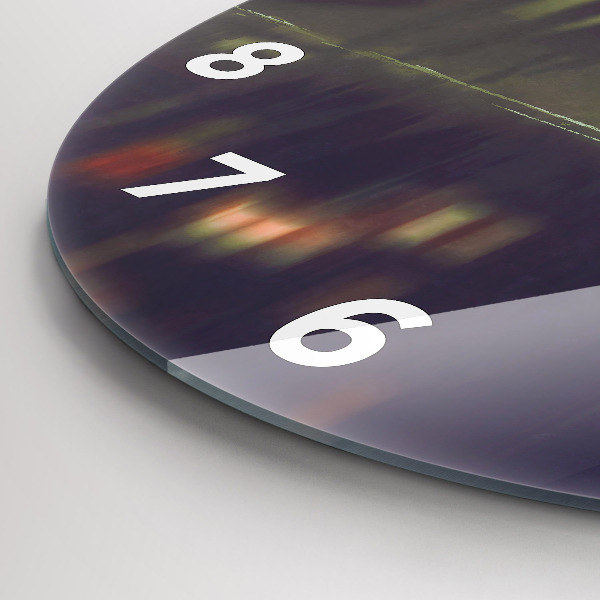 Reloj redondo pared Gente con paraguas