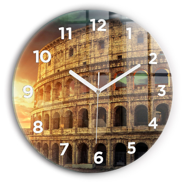 Reloj de cristal redondo Coliseo romano