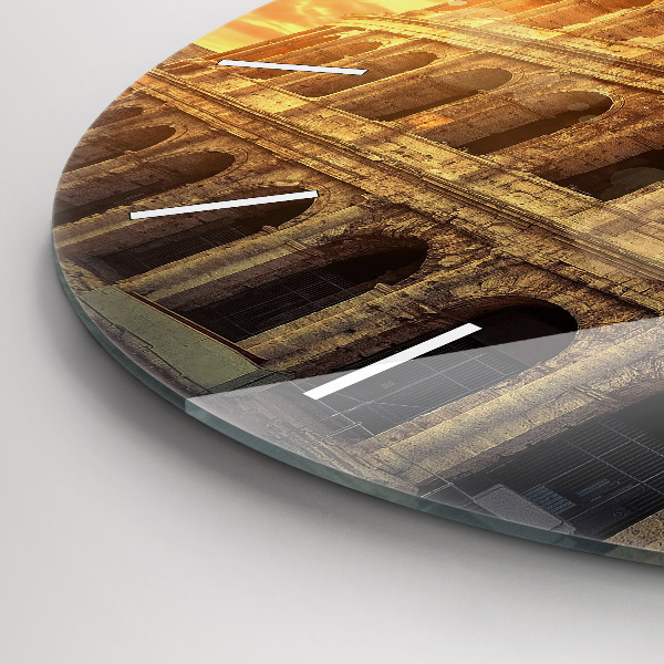 Reloj de cristal redondo Coliseo romano