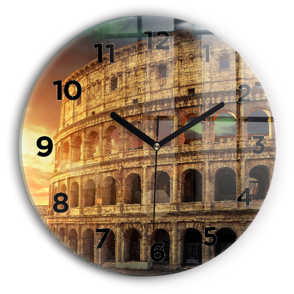 Reloj de cristal redondo Coliseo romano
