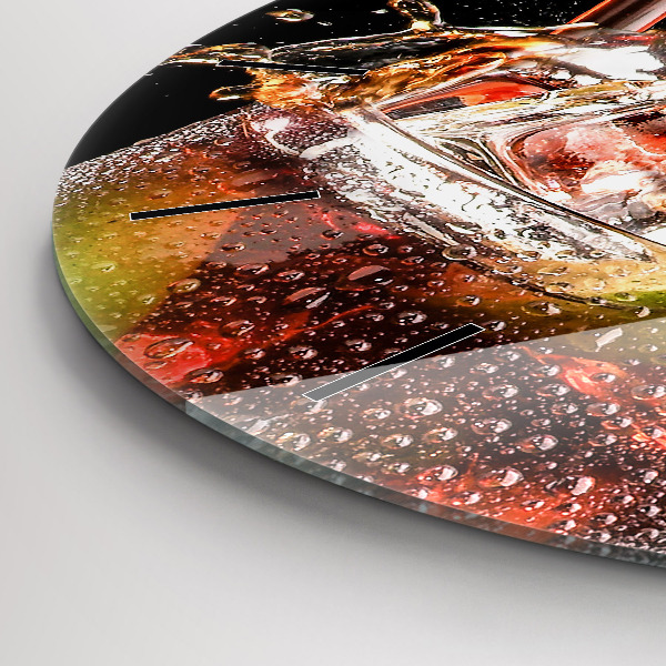Reloj de cristal redondo Bebida con hielo