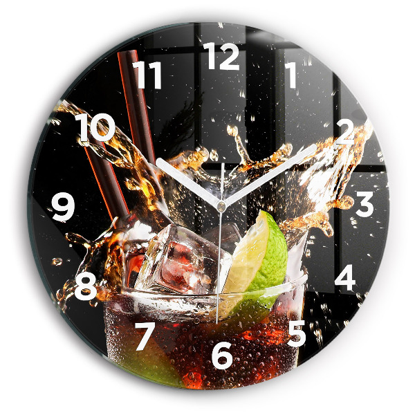 Reloj de cristal redondo Bebida con hielo