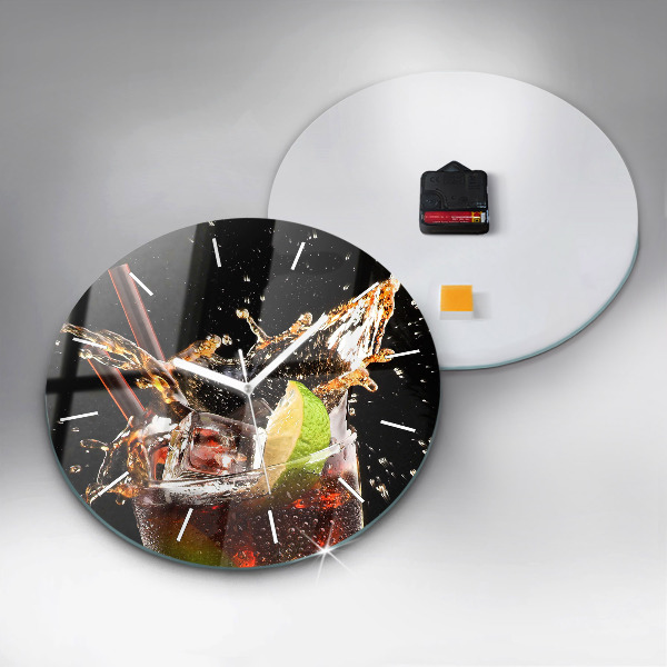 Reloj de cristal redondo Bebida con hielo