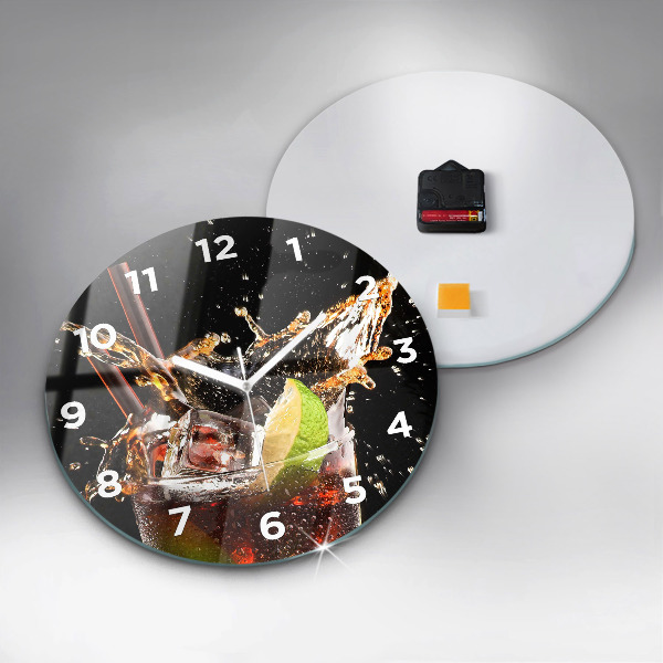 Reloj de cristal redondo Bebida con hielo