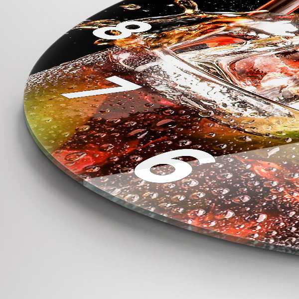 Reloj de cristal redondo Bebida con hielo