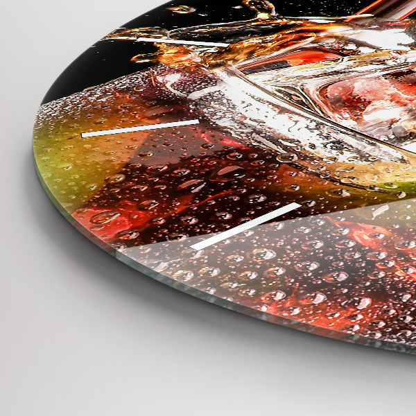Reloj de cristal redondo Bebida con hielo
