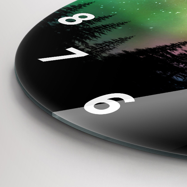 Reloj redondo pared Aurora boreal