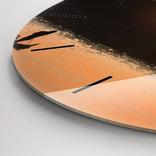 Reloj de pared redondo Puesta de sol Palmeras Vacaciones