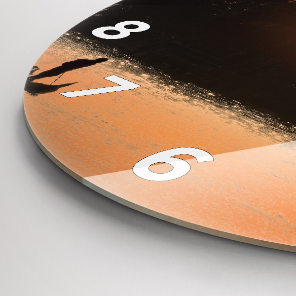 Reloj de pared redondo Puesta de sol Palmeras Vacaciones