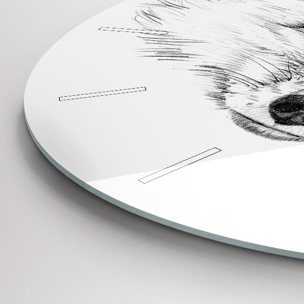 Reloj redondo pared Vector cabeza de zorro