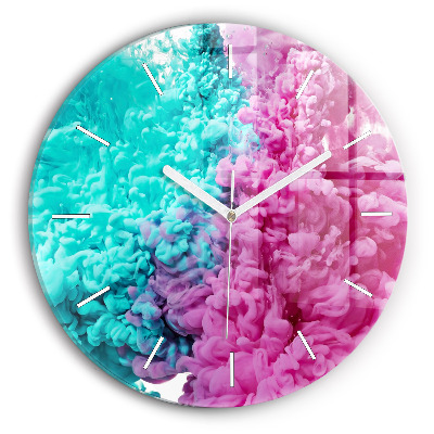 Reloj de cristal redondo Arte moderno - manchas