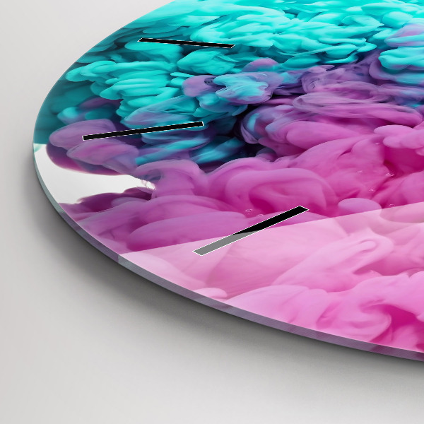 Reloj de cristal redondo Arte moderno - manchas