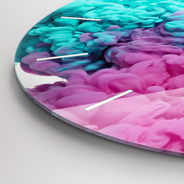 Reloj de cristal redondo Arte moderno - manchas