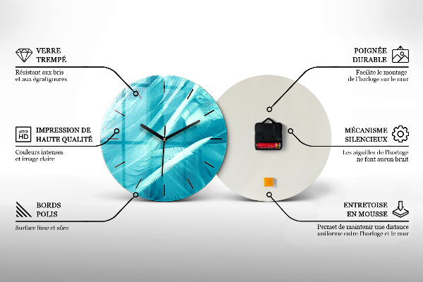 Reloj de pared redondo Mujer con sombrero