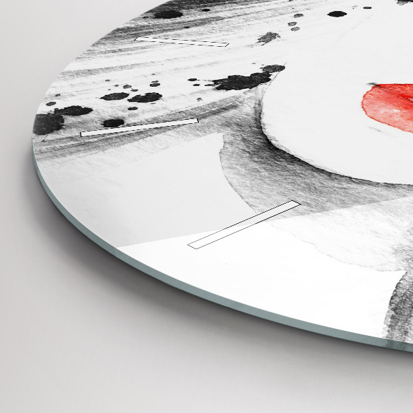 Reloj de pared redondo Mujer con sombrero