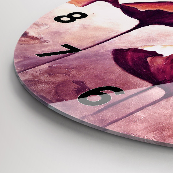 Reloj redondo pared Flores Amapola en flor