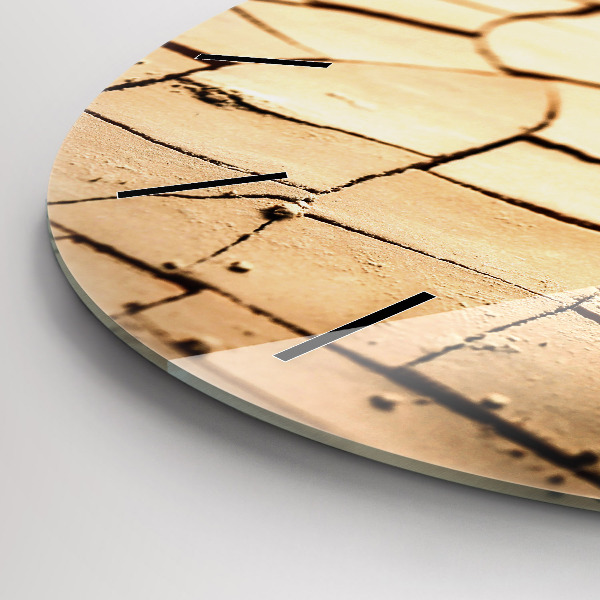 Reloj redondo pared Planta en tierra seca