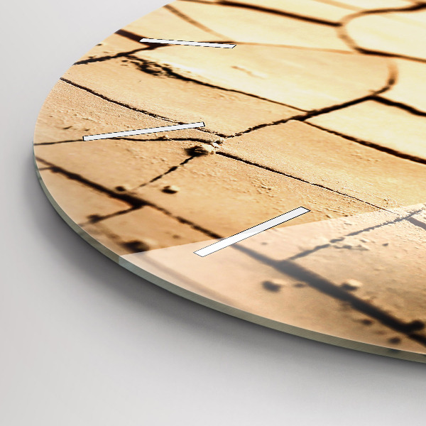 Reloj redondo pared Planta en tierra seca