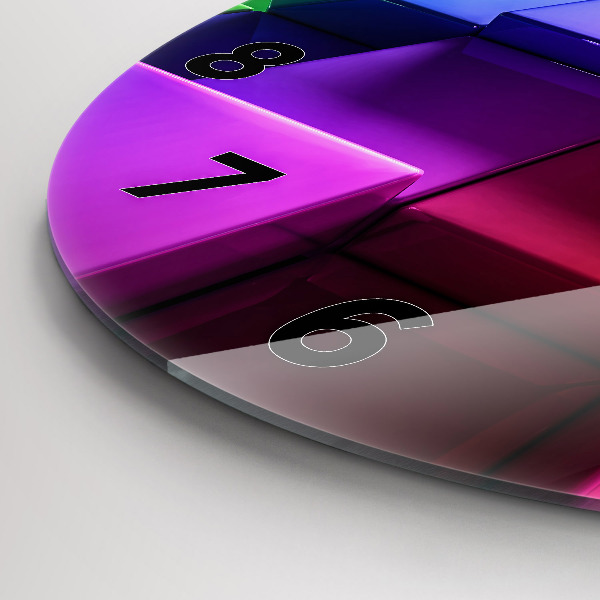 Reloj de pared redondo Cubos de colores