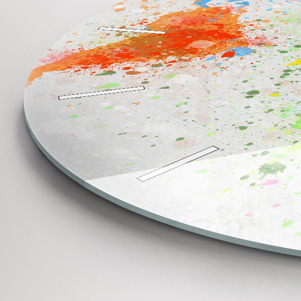 Reloj de cristal redondo Mapamundi sobre papel