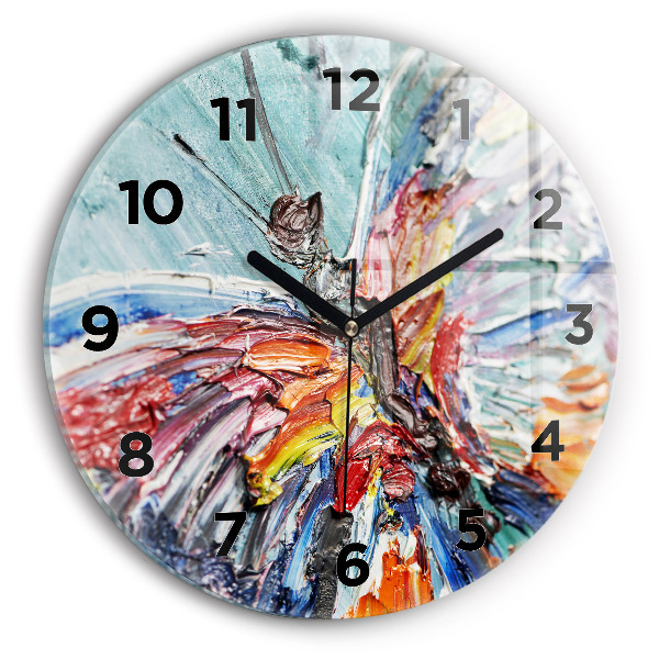 Reloj de cristal redondo Fragmento de óleo