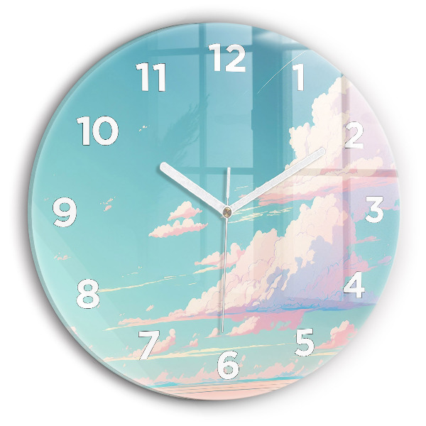 Reloj redondo pared Cielo color pastel