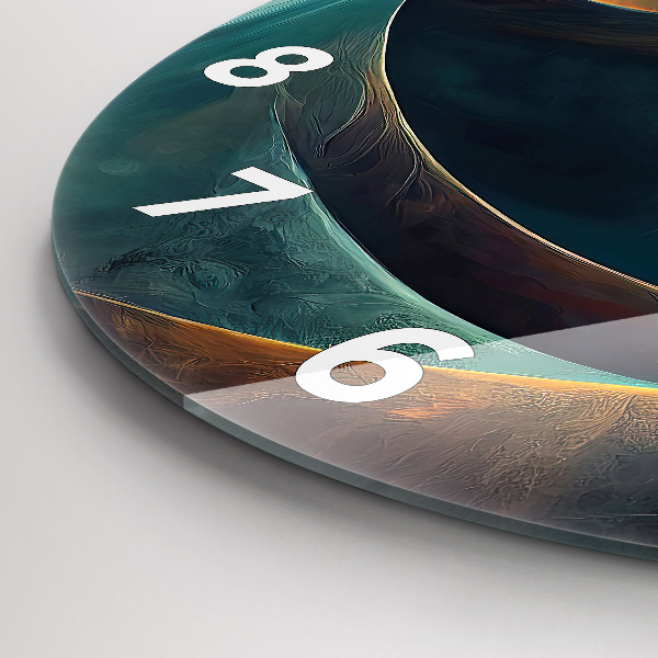 Reloj de pared redondo Fondo de cascada