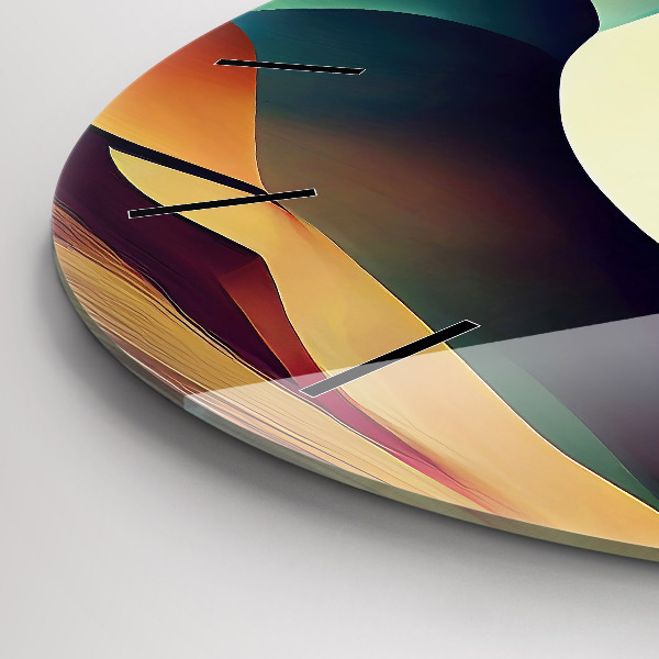 Reloj redondo pared Fondo de líneas abstractas