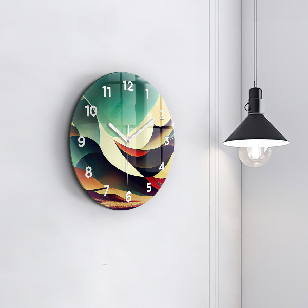 Reloj redondo pared Fondo de líneas abstractas