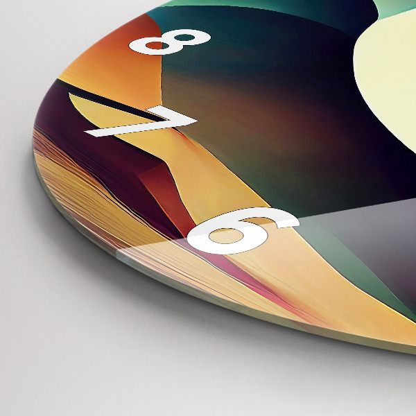 Reloj redondo pared Fondo de líneas abstractas