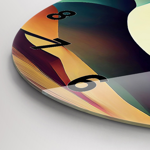 Reloj redondo pared Fondo de líneas abstractas