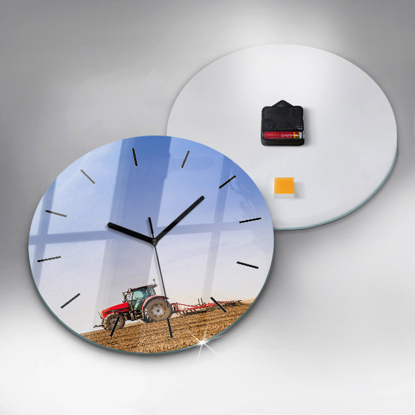 Reloj de pared redondo Granjero en tractor