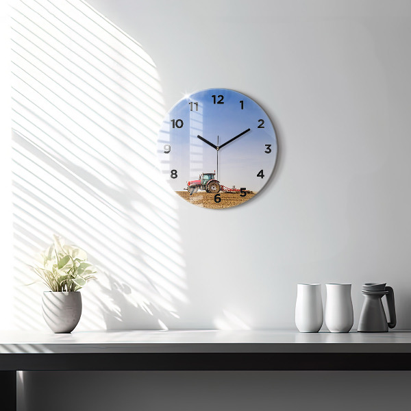 Reloj de pared redondo Granjero en tractor