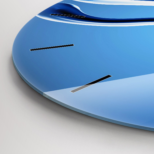 Reloj de cristal redondo Abstracción líquida