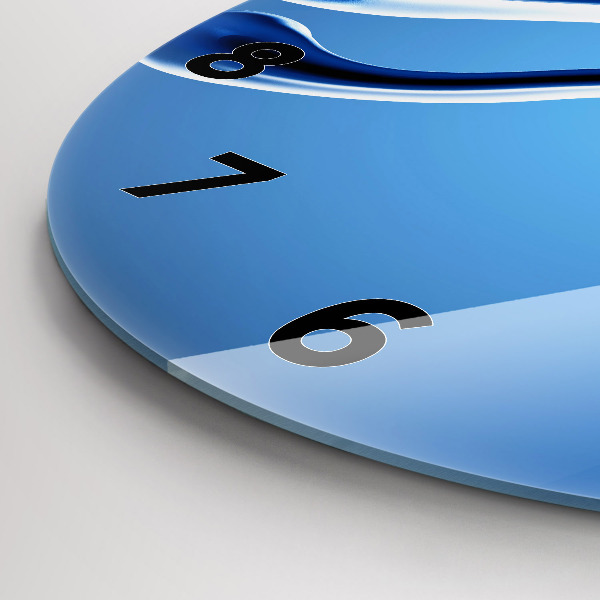 Reloj de cristal redondo Abstracción líquida