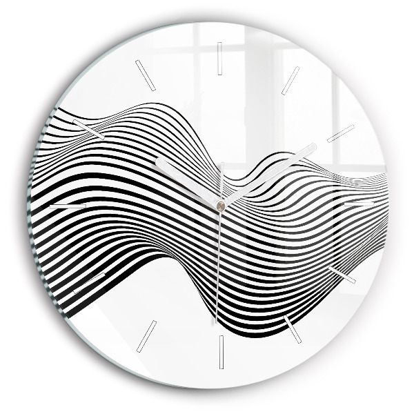 Reloj de pared redondo Arte en blanco y negro