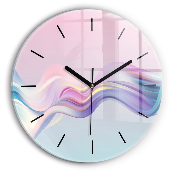 Reloj de pared redondo Abstracto pastel de olas