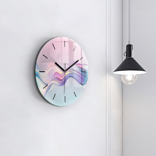 Reloj de pared redondo Abstracto pastel de olas