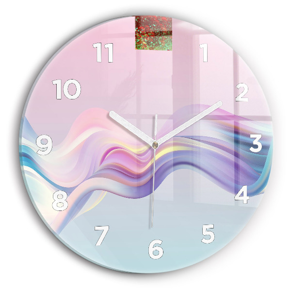 Reloj de pared redondo Abstracto pastel de olas