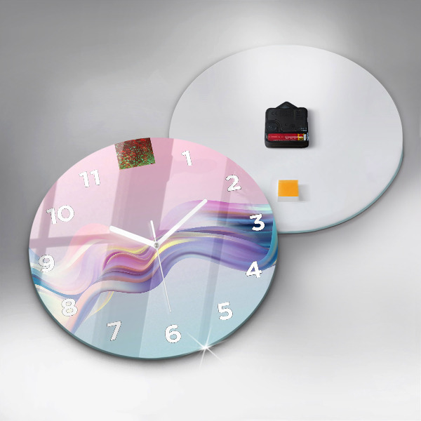 Reloj de pared redondo Abstracto pastel de olas