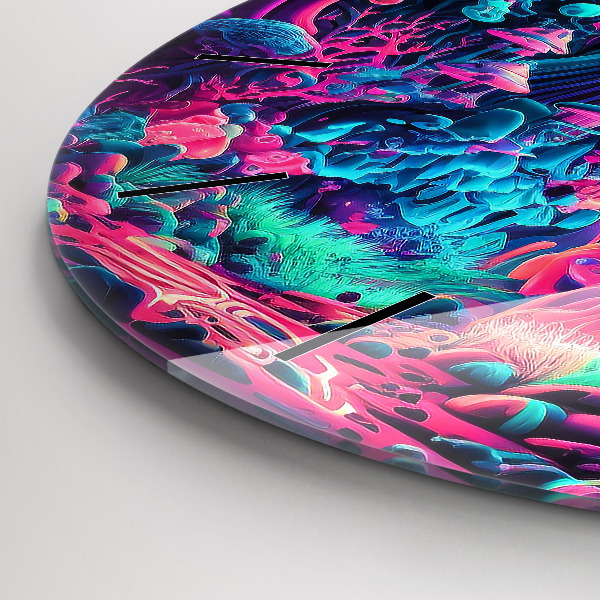 Reloj de pared redondo Setas de neón