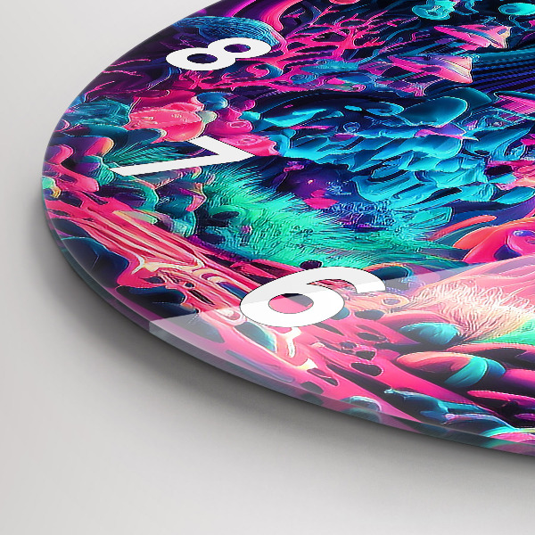 Reloj de pared redondo Setas de neón