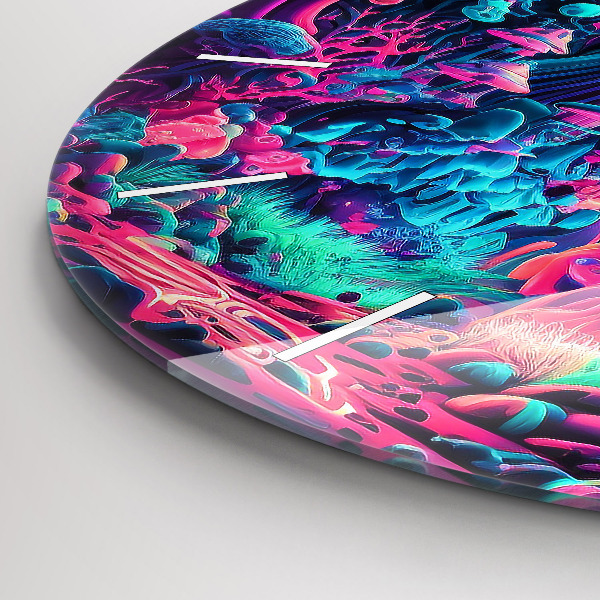 Reloj de pared redondo Setas de neón